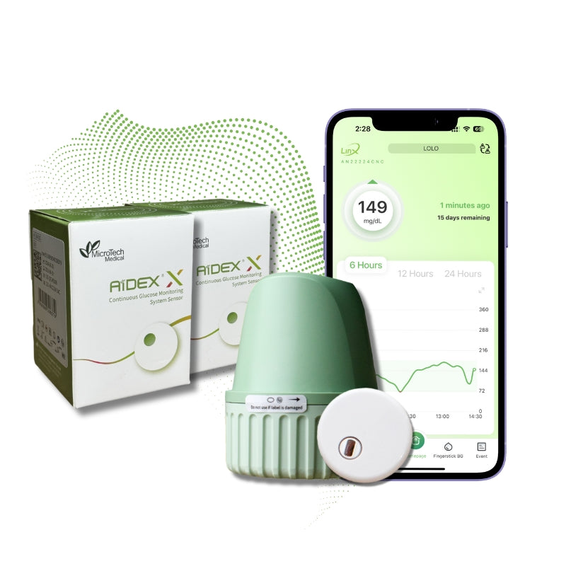 Aidex-X CGM (Linx CGM ) glucose monitor 2 pcs ( 1 Month )