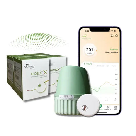 Aidex-X CGM glucose monitorv 4 pcs ( 2 Months )